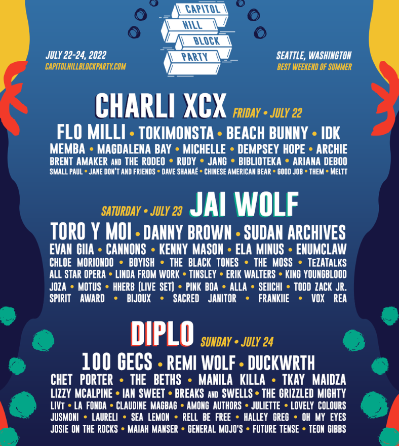 Capitol Hill Block Party Line-up